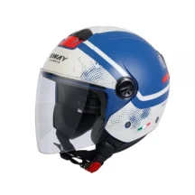 SWAY SW 715 OPEN FACE MOTOSİKLET KASKI RENK: MAVİ BEJ